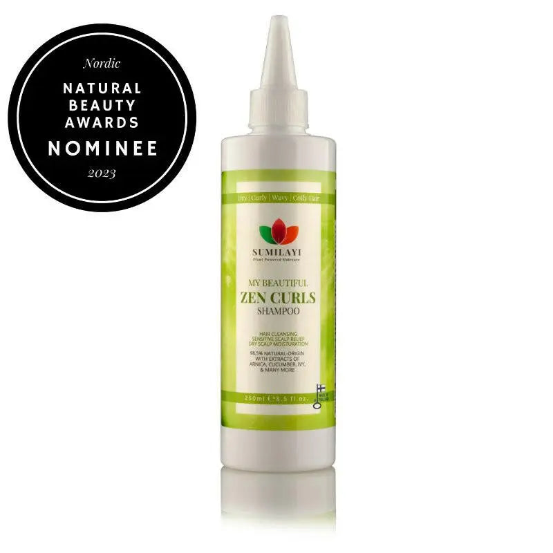 My Beautiful Zen Curls Shampoo 250ml | Hajusteeton ja hellävarainen - Laadukas Hair Shampoo, valmistaja: Sumilayi. Saatavilla verkkokaupassa Sumilayi. Katso lisää: My Beautiful Zen Curls Shampoo 250ml | Hajusteeton ja hellävarainen - Suomi Sumilayi Plant-Powered Hair Care.