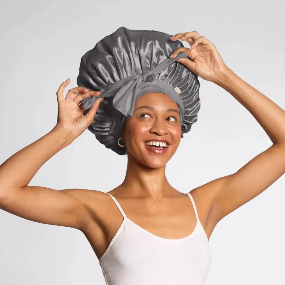 KITSCH Säädettävä Satin Bonnet- Charcoal KITSCH
