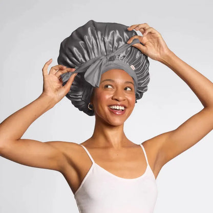 KITSCH Säädettävä Satin Bonnet- Charcoal KITSCH